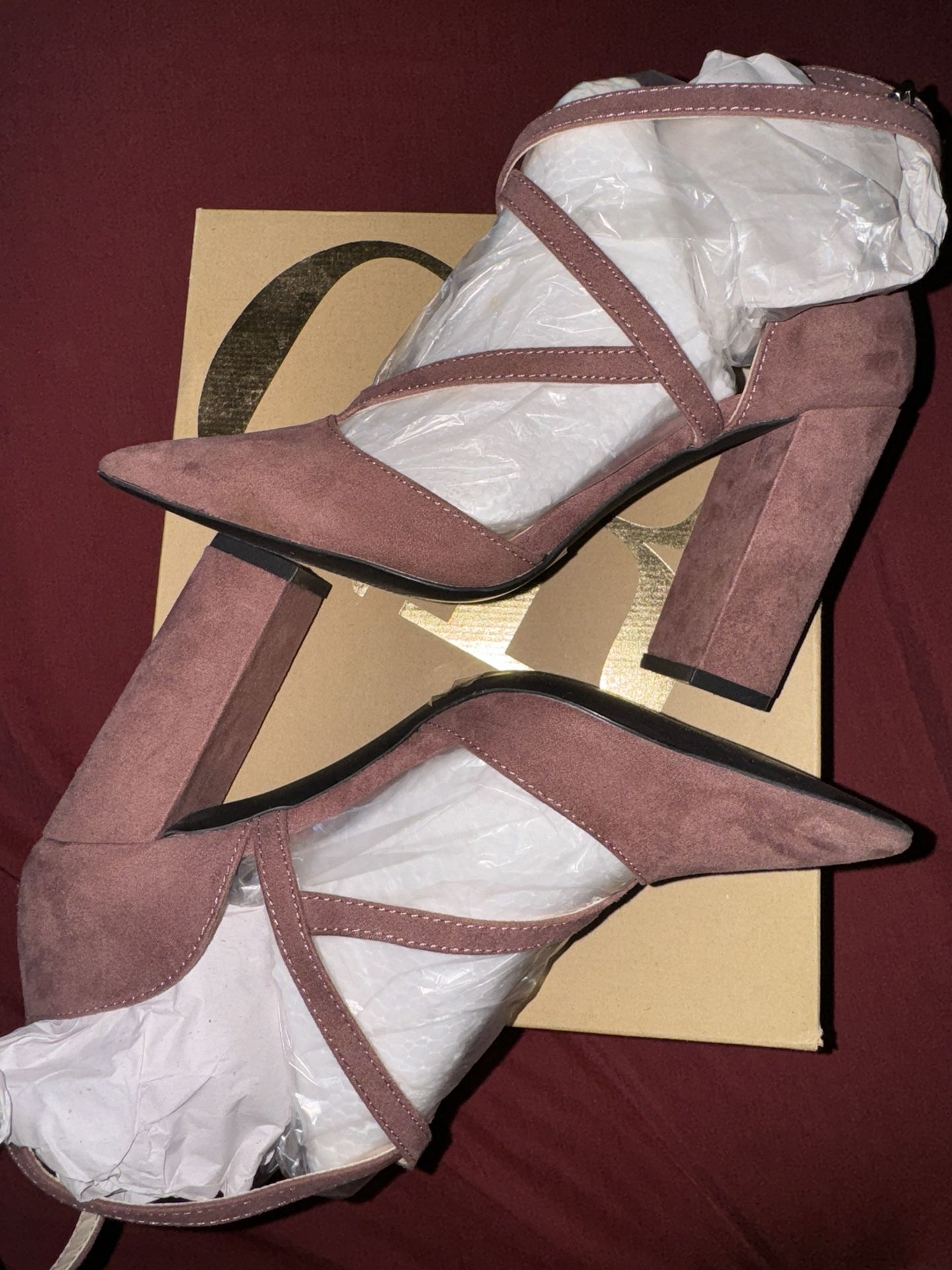 Charlotte Russe rose taupe  size 7, women’s high heel shoes