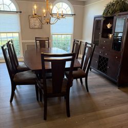 Dining table, chairs and China cabinet 