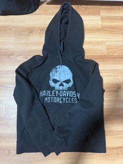 Harley-Davidson Skull Hoodie – Mike’s Famous New London CT – Black medium
