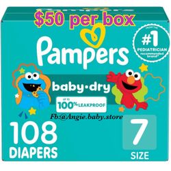 Pampers Baby Dry Size 7 Jumbo Box (108 Counts)