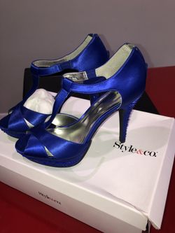 Style& CO. Royal Blue High Heels. Size 8