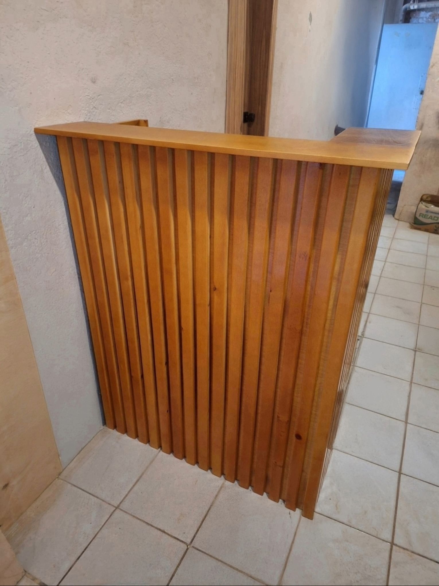 Wood Reception Desk With Locking Drawers