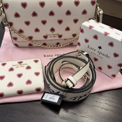 Kate Spade White With Red Hearts