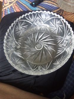 Vintage Lead Crystal Candy Bowl Worth $120