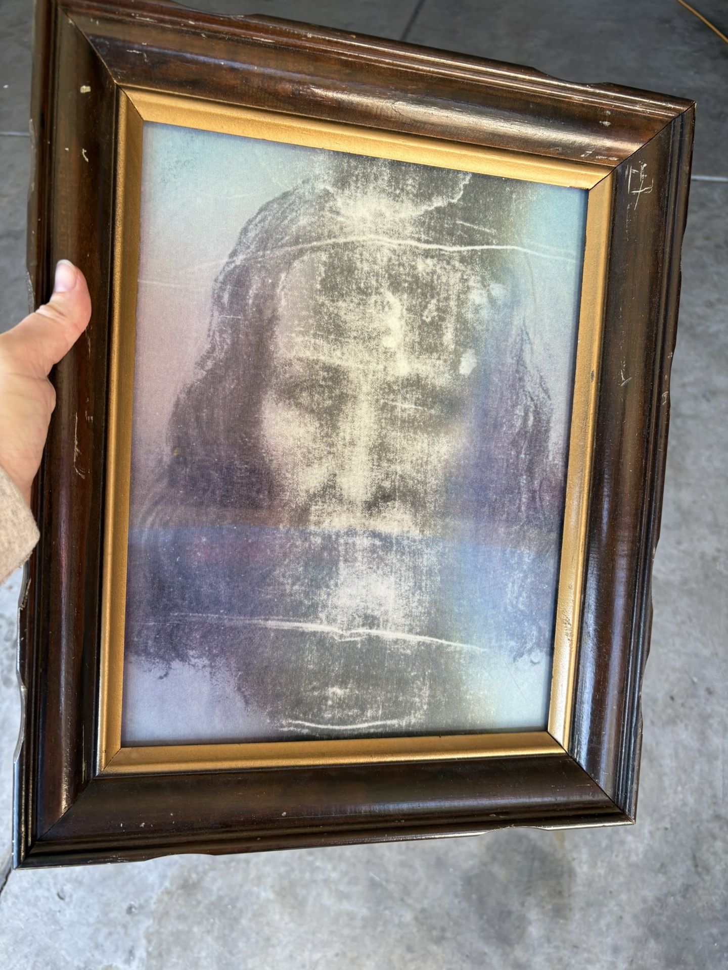 Shroud Of Turin antique Framed Photo