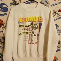 Blondie One Way Or Another New York City New Wave Pop Rock Punk Disco Funk Music Crewneck Sweatshirt 