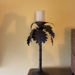 Palm Tree Candle Holder.. So Heavy! Cute