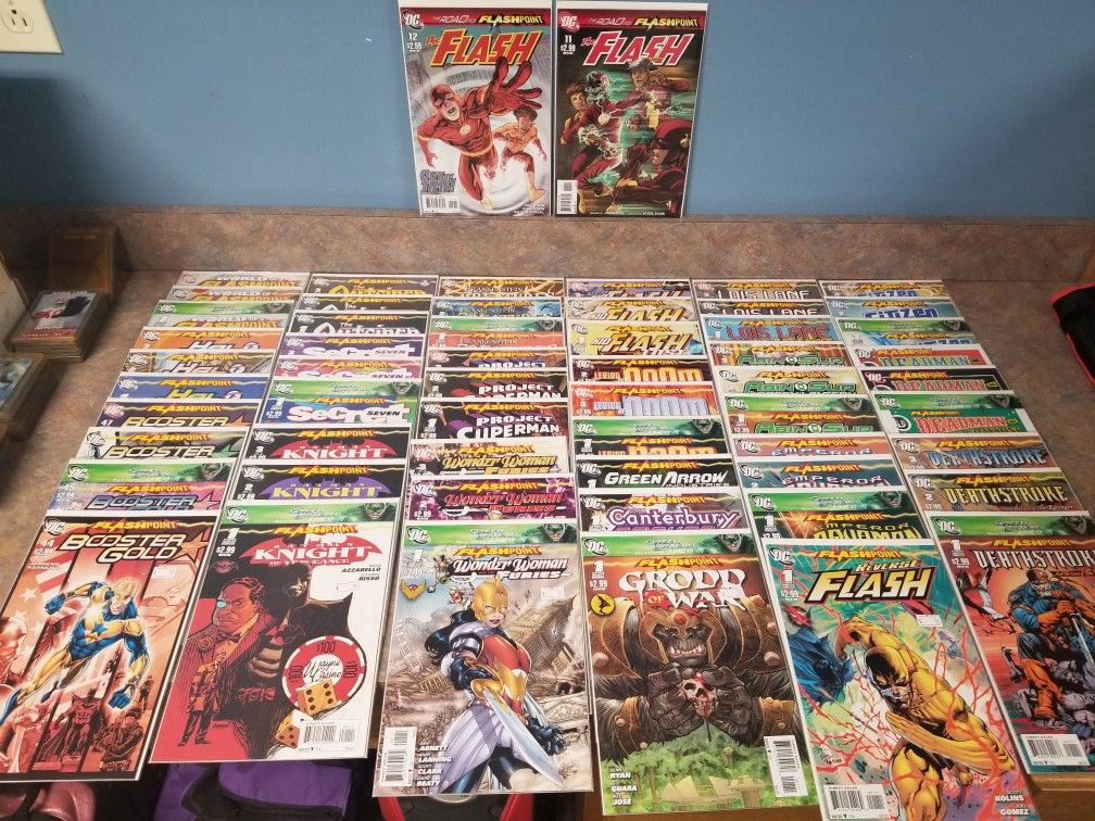 58 Flashpoint Maxi Series Comics Near Complete Run Read Once and Stored High Grade Comic Book Lot!
