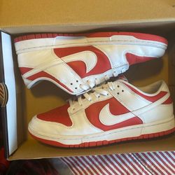 White And Red Dunks 