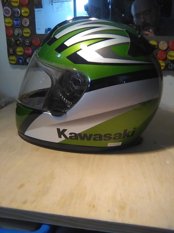 Kawasaki Motorcycle Helmut And Bag Small