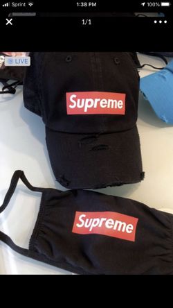 Supreme Customized Hat + Mask Combo $60 NEW