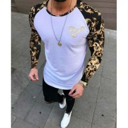 Men Fashion Spells Color Long Sleeve shirt,size Smalle Medium Large And Extra Large