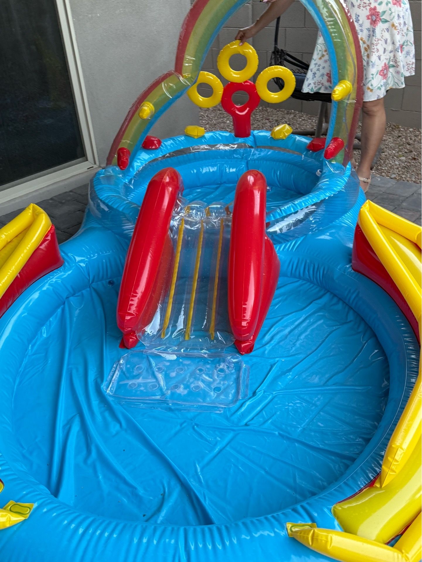Blow up kids pool with slide!