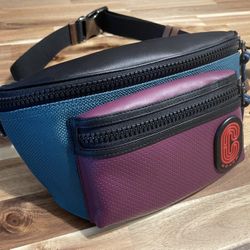 Terrain belt bag in colorblock with coach patch sale