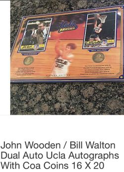 UCLA BRUINS JOHN WOODED and BILL WALTON
