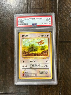 Nintendo 1998 Japanese Vending Series 1 Pidgey 016 PSA 9 Pokemon Glossy 🐦⬛
