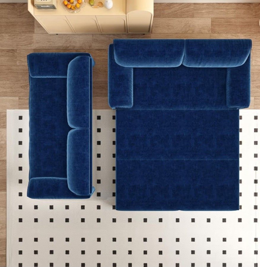 Sofa Bed, 3-in-1 Convertible Couch with Pull Out Bed,Velvet Loveseat Futon for Living Room Bedroom,Pull Out Sofa for Small Spaces,RV or Apartment Use 