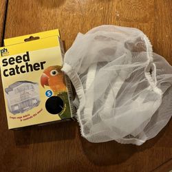 White Seed Catcher for Small Travel Bird Cage