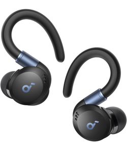 Soundcore Sport X20 by Anker, True-Wireless Workout Earbuds, Rotatable and Extendable Ear Hooks, Noise Cancelling, Deep Bass, IP68 Waterproof, Sweatpr
