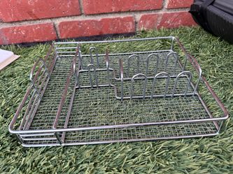 Silver Metal Utensil Organizer