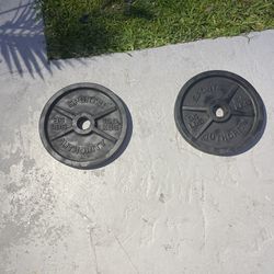 Pair Of 35lb Olympic Weights Total 70lbs