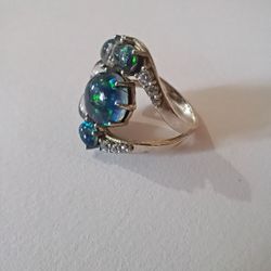 Hespera Opal Cluster Ring Size 8