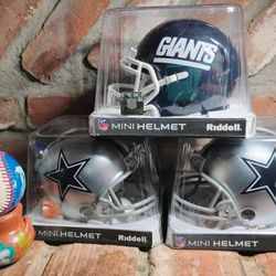 Mini Helmets Giants And Cowboys 