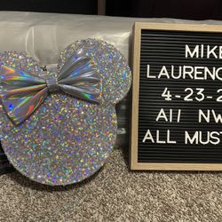 Holographic Sequin Minnie Mouse Loungefly Crossbody
