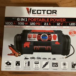 Vector 6 in 1, Electric Chargeable Portable Power/Generator Power