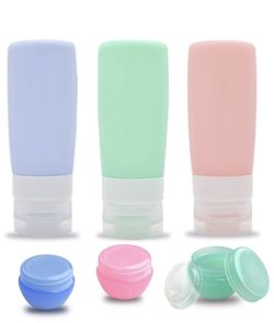 Travel Bottles, LeakProof Silicone Travel Containers Silicon Bottle Set, TSA Approved Travel Size Cosmetic Toiletries Containers Accessories Set for