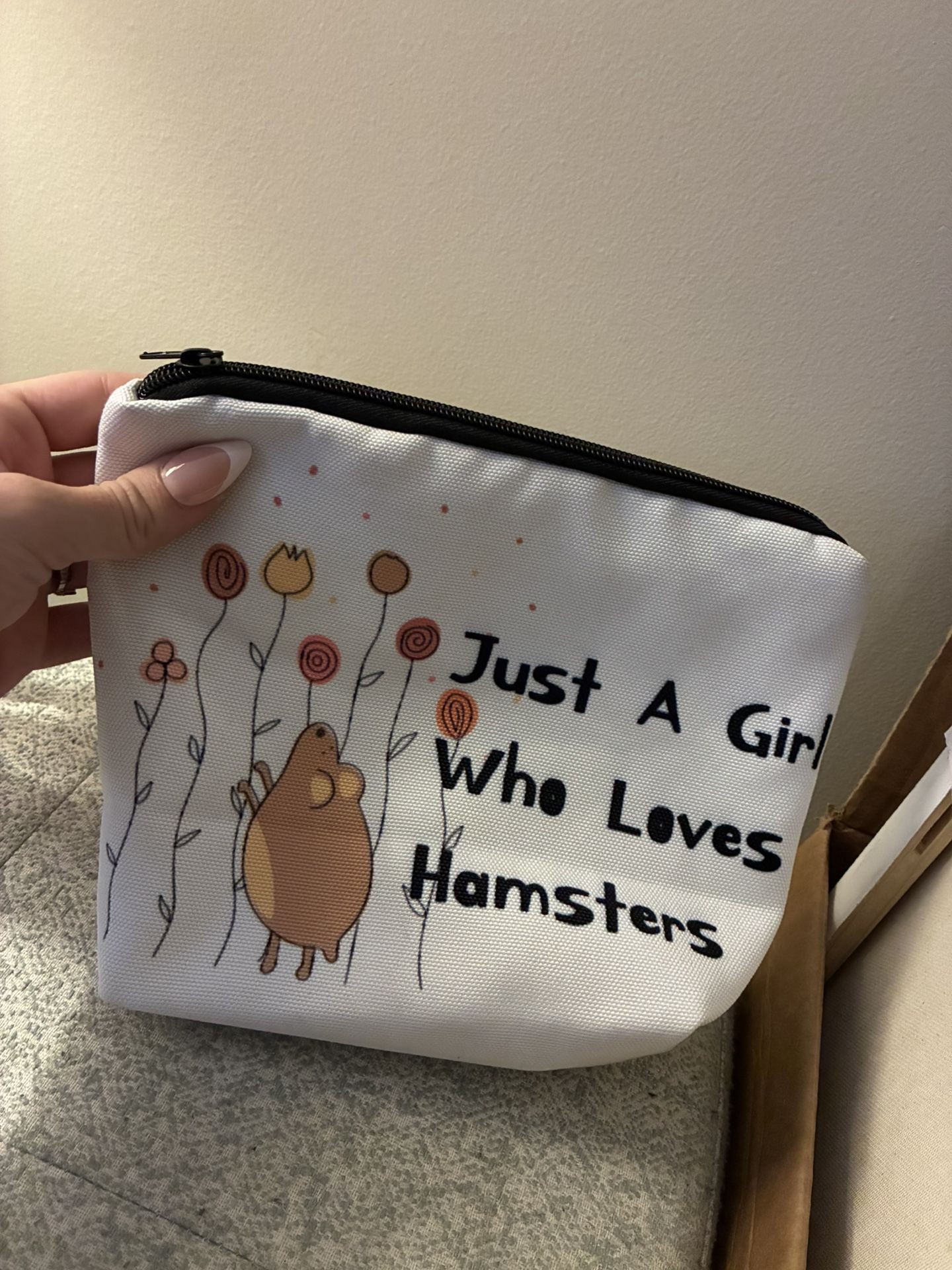 “Just A Girl Who Loves Hamsters” Cosmetic Bag