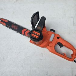 Black And Decker 14 in. 8 AMP Corded Electric Rear Handle Chainsaw with Automatic Oiler