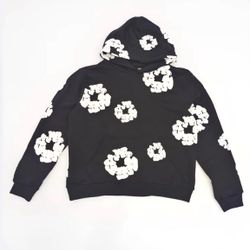 Denim tears black and white L hoodie
