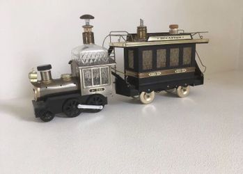 Metal Train Engine Decanter Musical Box 