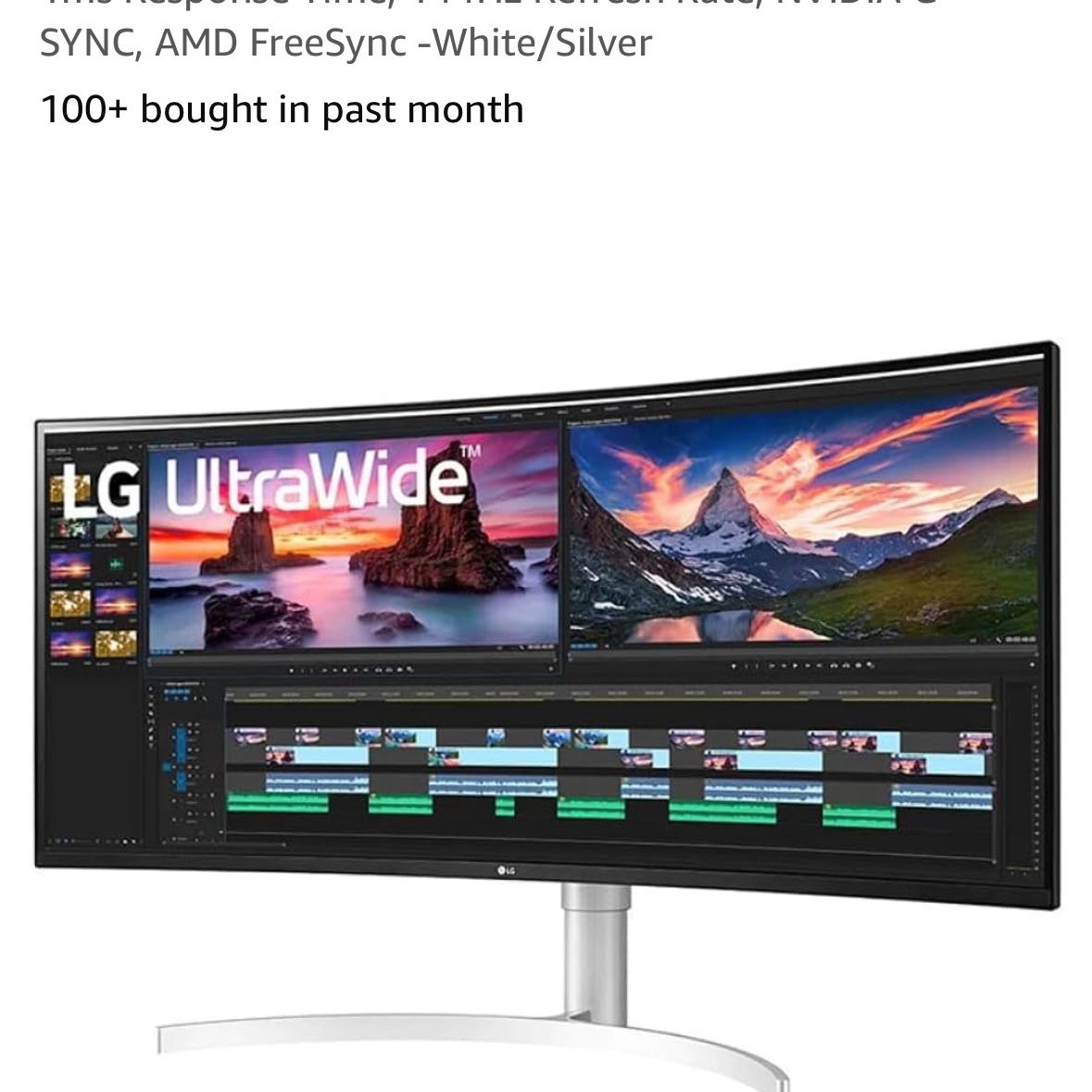 LG 38WN95C-W Monitor 4K 144hz 