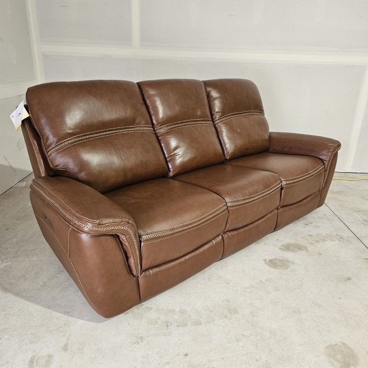 Free Delivery - BRAND NEW Oliver leather power reclining sofa with power headrests