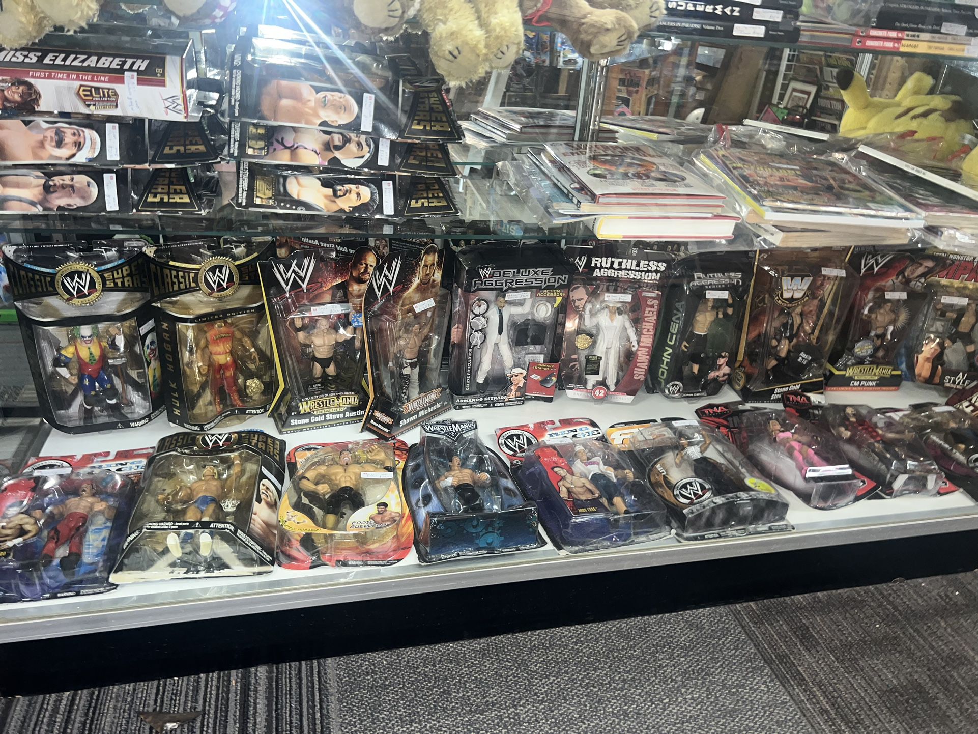 Wwe figures, pops, toys, hot wheels, comic books, sports, Pokémon cards, games, cans, action figures, Anime, Superhero And More