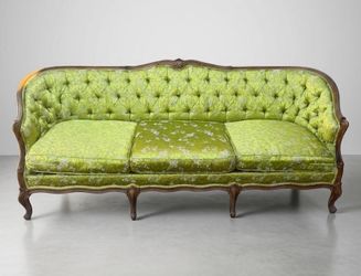 Vintage Horner Furniture Tufted Sofa – Original Upholstery – Mid Century Traditional