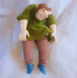vintage 1996 Quasimodo plush doll and hand puppet Burger King Hintchback of Notre Dame