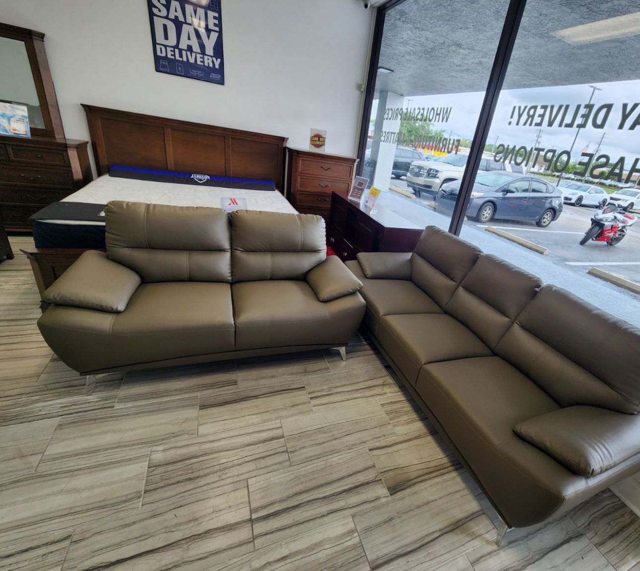 MEMORIAL DAY SALE!! COMFY NEW VALENCIA AND LOVESEAT SET ON SALE ONLY $699. IN STOCK SAME DAY DELIVERY 🚚 EASY FINANCING 