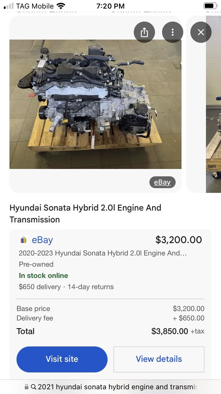2021 Hyundai Sonata Hybrid Engine And Transmission