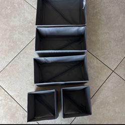 Gray Storage Cubes, 5 Count