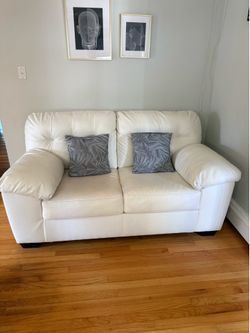Ashley Funiture - White 2 seat Sofa
