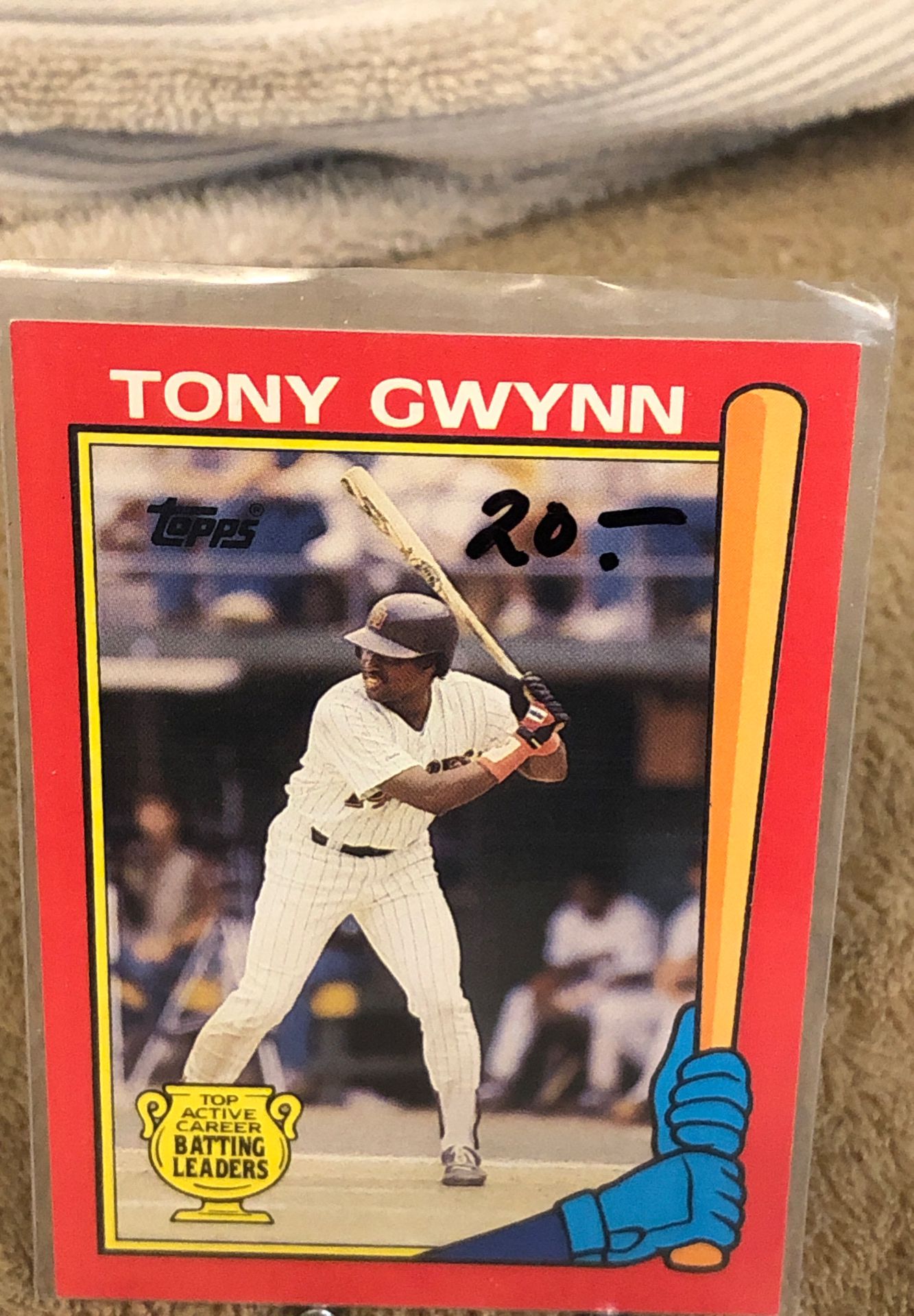 CARD BASEBALL TONY GWYNN TOP ACTIVE 1989