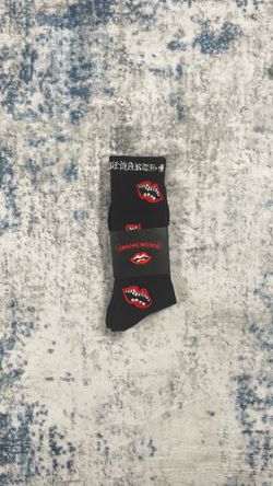 Chrome Heart Black And Red Socks