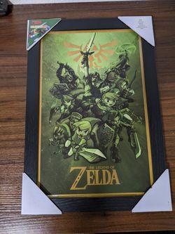 The Legend of Zelda "Links" Framed Art Print - Brand New 11x17