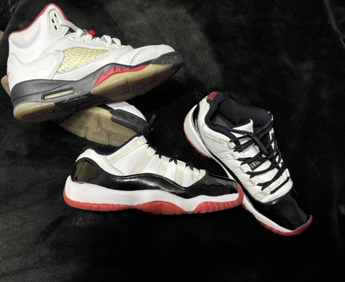 Jordan Shoes!!! 11 And 5 Black, White And Red!!! π₯π₯π₯