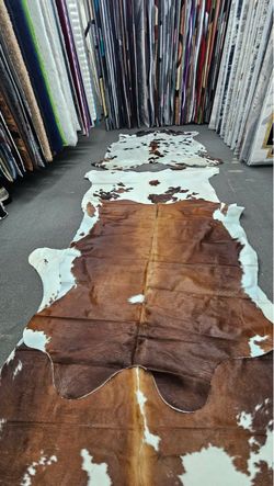 Natural Cowhide Rug Brown and White