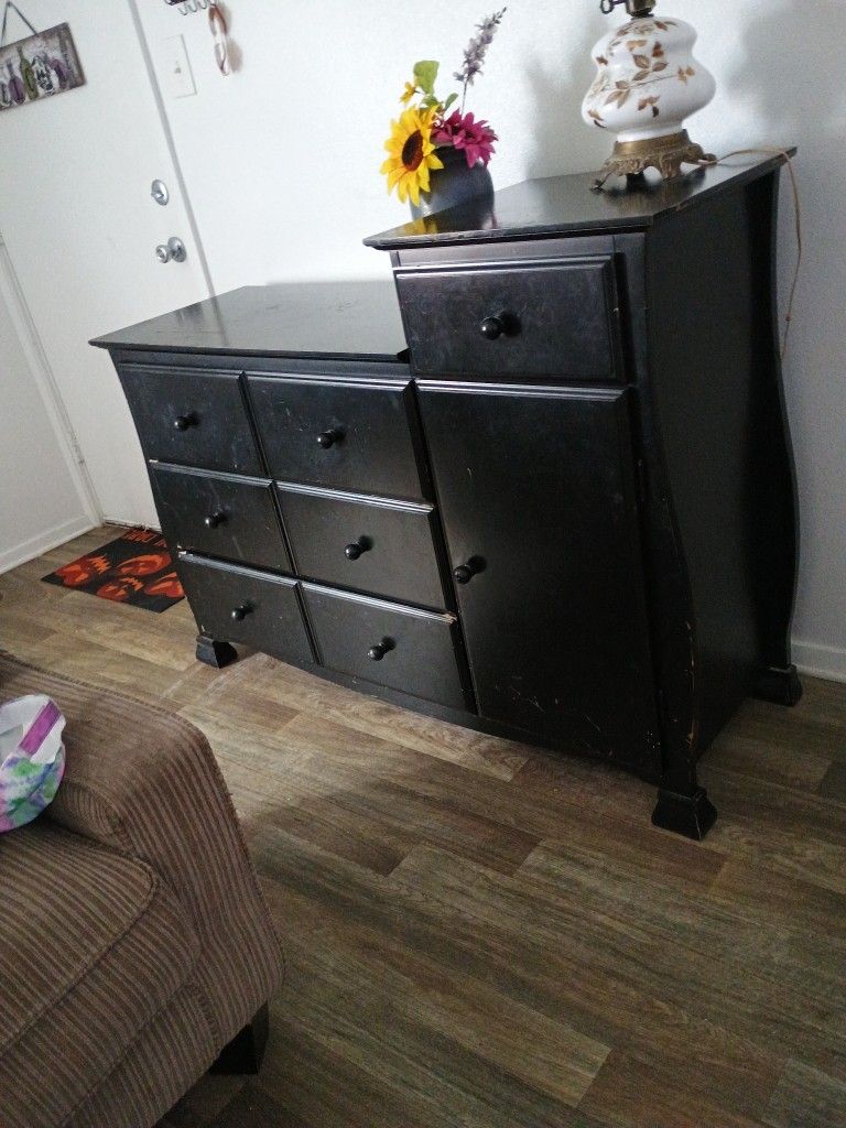 Black Kids Changing Table Dresser