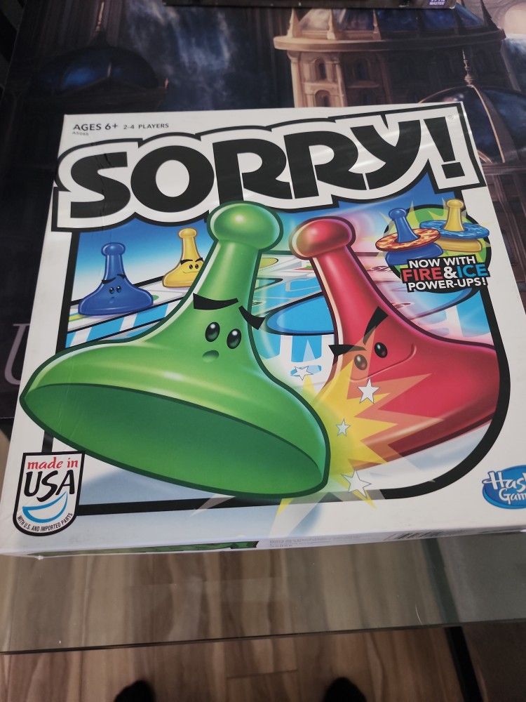 Sorry Boardgame With Fire And Ice Power Ups!